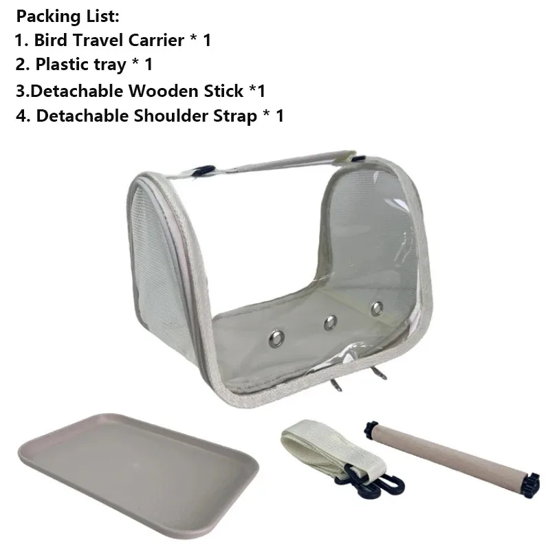 Portable Bird Travel Bag With Stand & Removable straps Breathable design Suitable for Small Pets and Birds Parrots Hamsters thumbnail 3