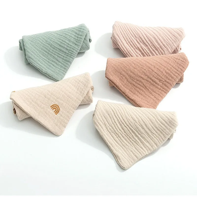 2/5PC Baby Towel New Born Items Stuff Muslin Squares Infant Newborn Hand Bath Shower Face Towel Soft Cotton Gauze Baby Washcloth thumbnail 2