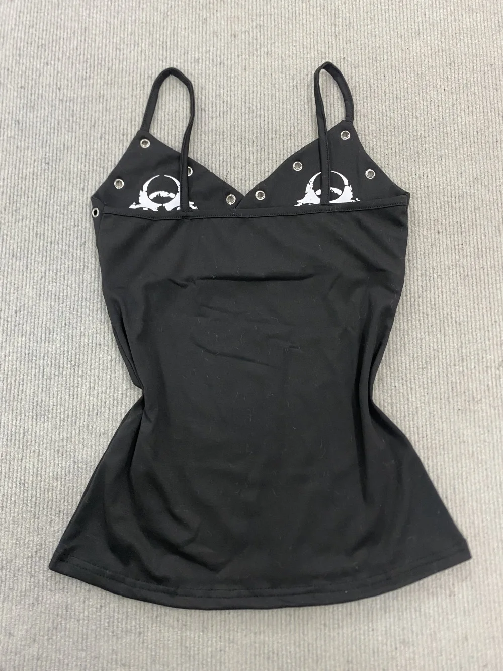 2026 New Summer Y2K Dark Gothic Biohazard Printed Strap Top Subcultural Punk Street Trendy Fashion Versatile, Small Personality thumbnail 6