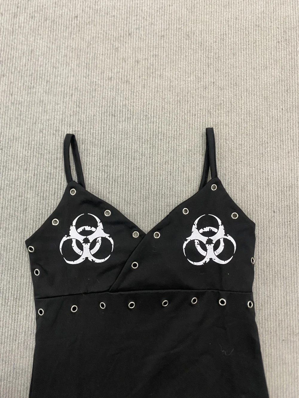 2026 New Summer Y2K Dark Gothic Biohazard Printed Strap Top Subcultural Punk Street Trendy Fashion Versatile, Small Personality thumbnail 5