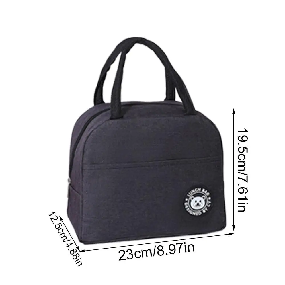 Insulated Lunch Bag Oxford Cloth Thermal Cooler Bag Waterproof Portable Picnic Food Storage Lunch Box Handbag Women Kids thumbnail 6
