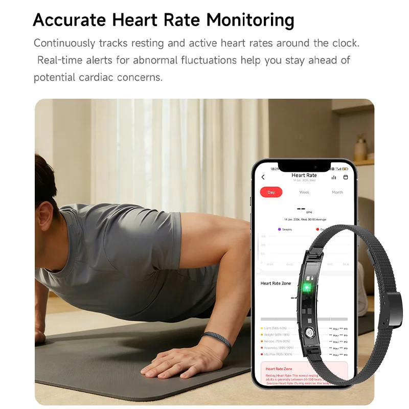 2026 New Bluetooth Smart Bracelet Health Heart Rate Sleep Stress Monitoring Sport Fitness Tracker Smart Wrist Watch Women Men thumbnail 2