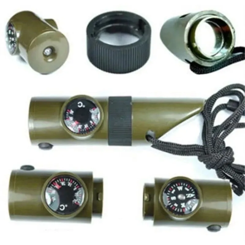 Multifunctional Camping Survival Whistle with Compass, Outdoor Hiking Emergency Safety Tool thumbnail 4