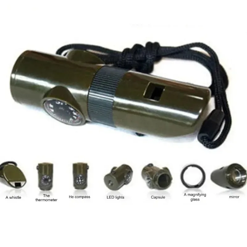 Multifunctional Camping Survival Whistle with Compass, Outdoor Hiking Emergency Safety Tool thumbnail 6