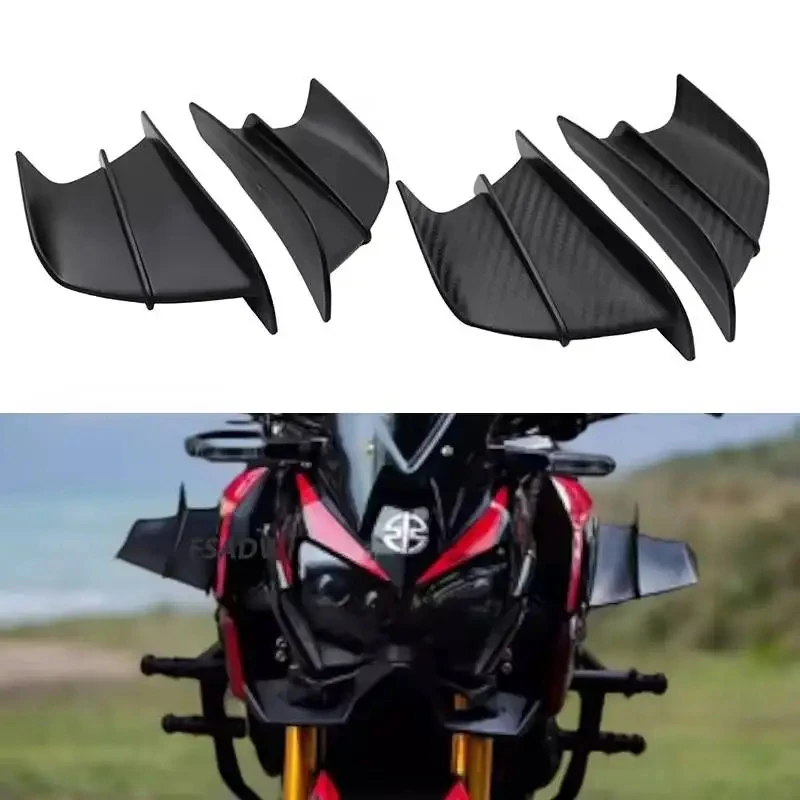 1 Pair Universal Motorcycle Aerodynamic Winglet Spoiler Side Wing Kit For Kawasaki Ninja Yamaha YZF R1 R6 R25 R7 R3 BMW S1000RR