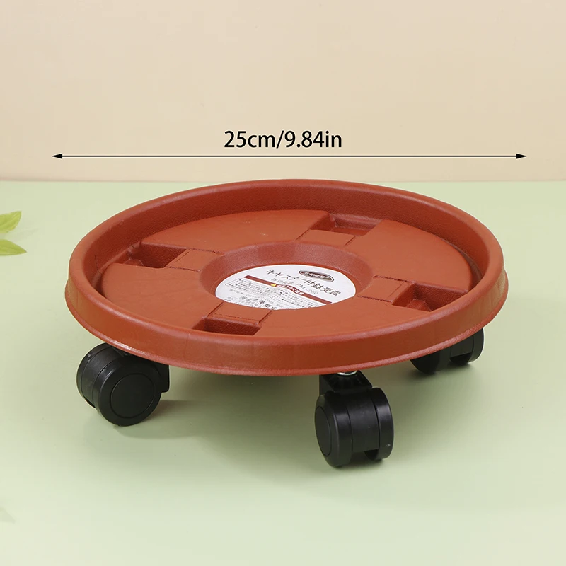 Universal Rolling Flower Pot Tray, Heavy Duty Plastic Base with Wheels, Movable Plant Stand for Potted Plants thumbnail 6