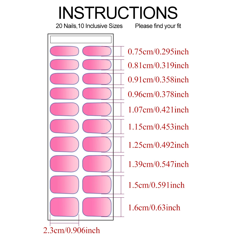Full-Cover DIY Nails Stickers Fairy Nail Gel Art Strips 20Tips/Set Cured with UV LED Lamp By 60 Seconds Classic Designs Manicure thumbnail 3