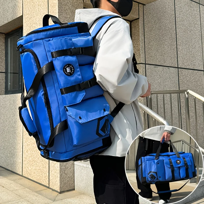 Waterproof sports gym bag with shoe storage and wet dry compartments for travel thumbnail 2