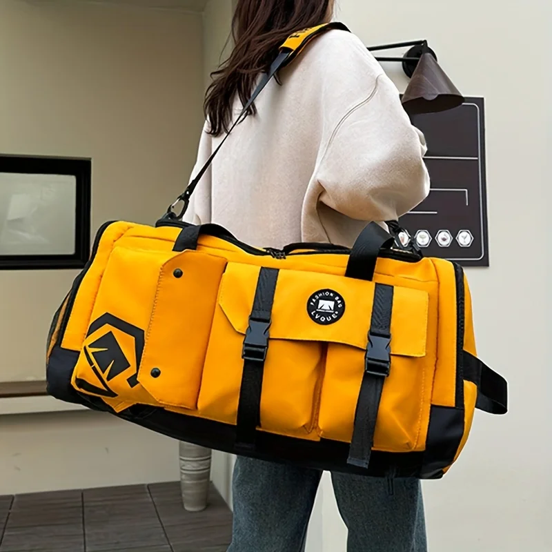 Waterproof sports gym bag with shoe storage and wet dry compartments for travel thumbnail 3