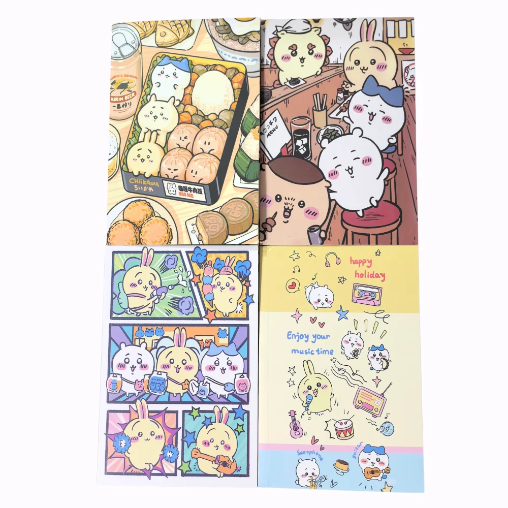 2026 A5 Softcover Colorful Notebook, Cute Stylish Thickened Printed Hand-drawn Journal for Students Chiikawa thumbnail 2