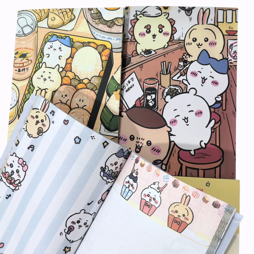 2026 A5 Softcover Colorful Notebook, Cute Stylish Thickened Printed Hand-drawn Journal for Students Chiikawa thumbnail 3