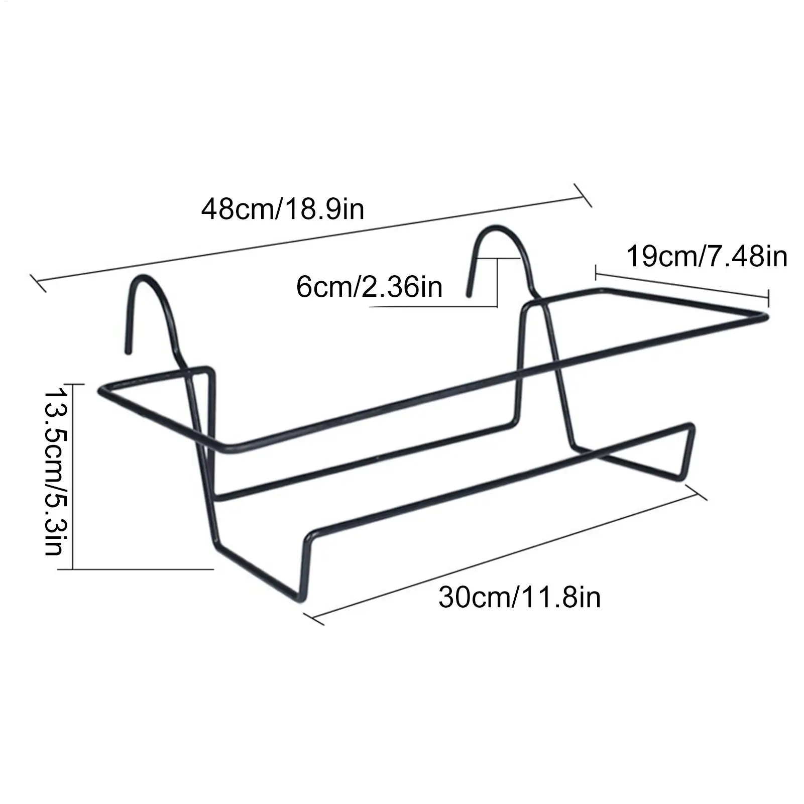 Planter Box Brackets Metal Flower Pot Rack Planter Holder for Railing for Window Deck Balcony Fence Garden Indoor Outdoor thumbnail 6