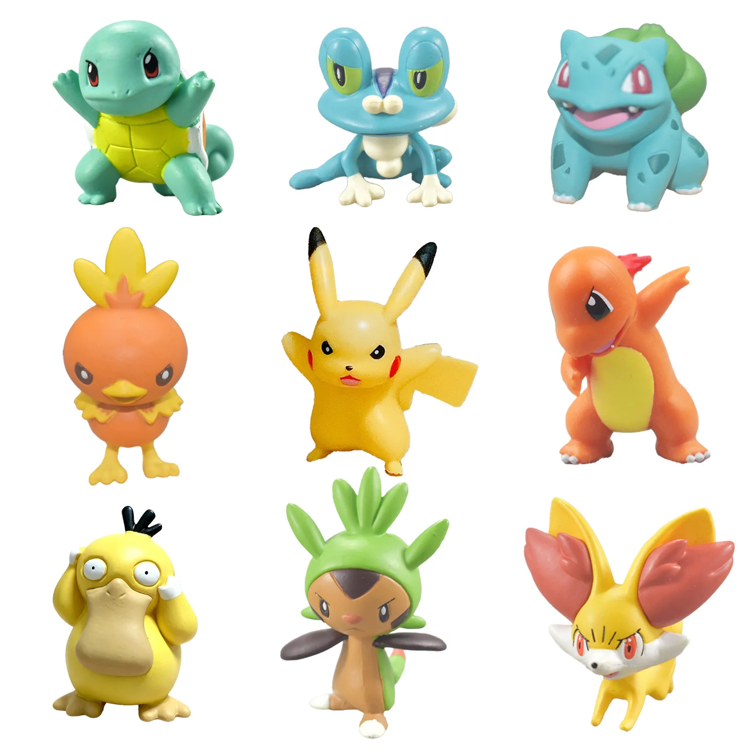 Kanto Starters Pokemon Charmander Bulbasaur Squirtle Psyduck Anime Action Toy Figures Doll Model Colletion Toys For Children