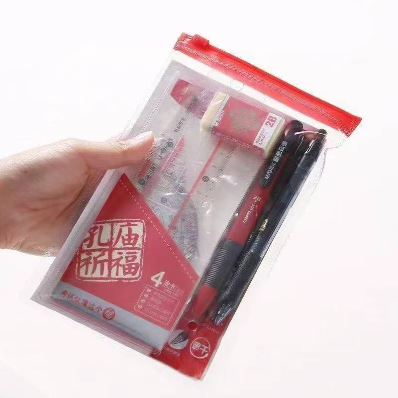 M&G 8PCS 1Set Geometry Set for Students Exam Kit Ruler Protractor 2B Pencil Eraser Gel Pen School Supplies thumbnail 5