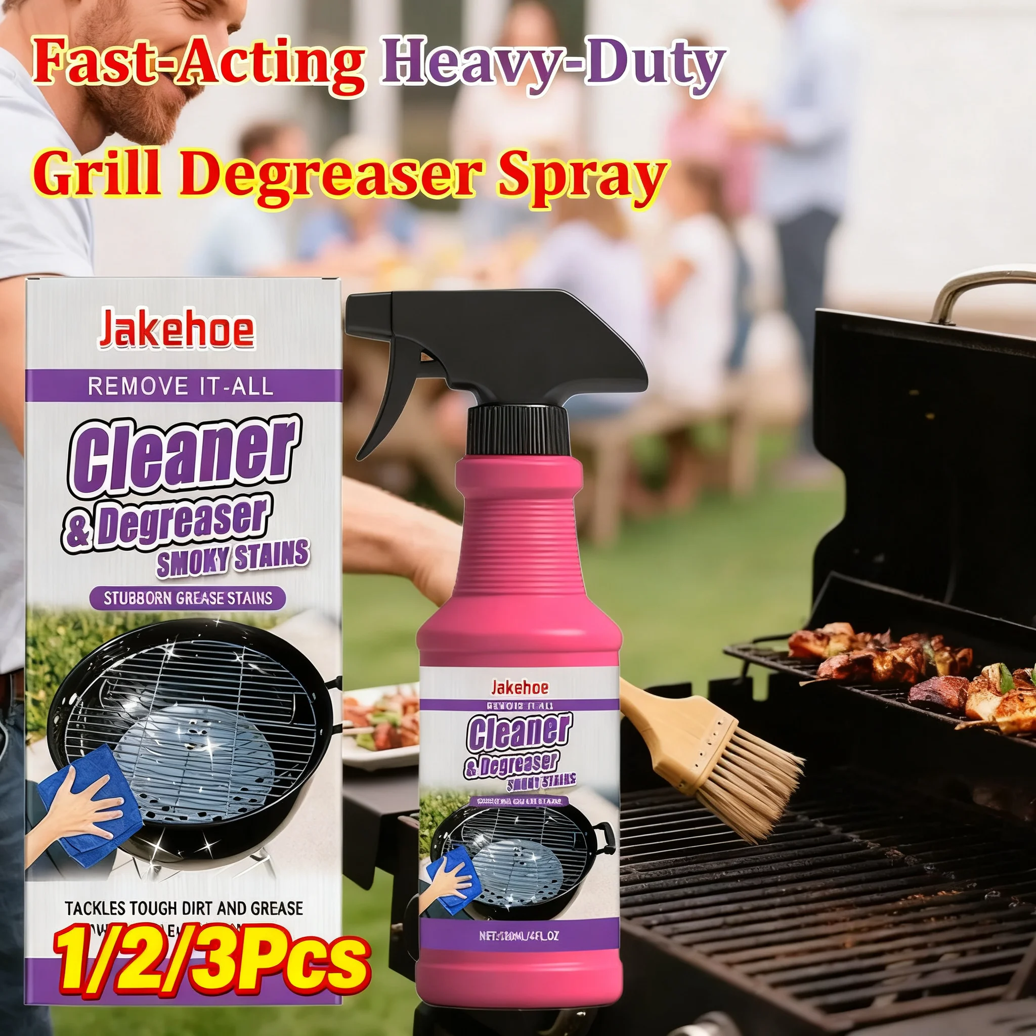 Barbecue Grill And Pan Cleaner Powerful Cleaning Solution For Removing Stubborn Grease And Burnt-On Residue From Grills And Pans