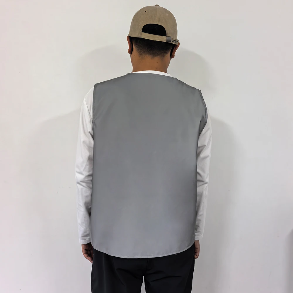 Casual Vest Reflective Outdoor Sports Sleeveless Jacket Men Women Summer Lightweight Simple Night Running Cycling Shiny Clothes thumbnail 4