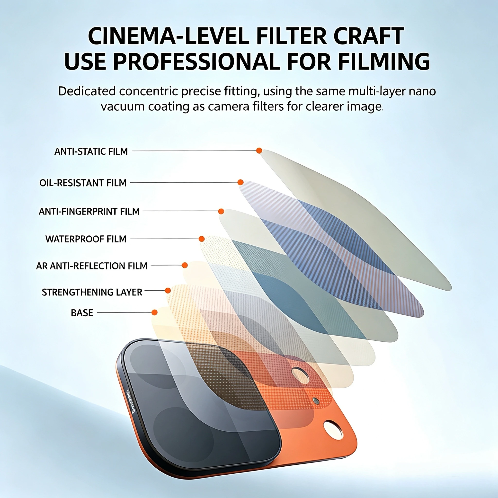 Dual-purpose Magnetic CPL Polarized Lens Filter, scratch and wear resistant, compatible with iPhone 17 Pro / 17 Pro Max thumbnail 2