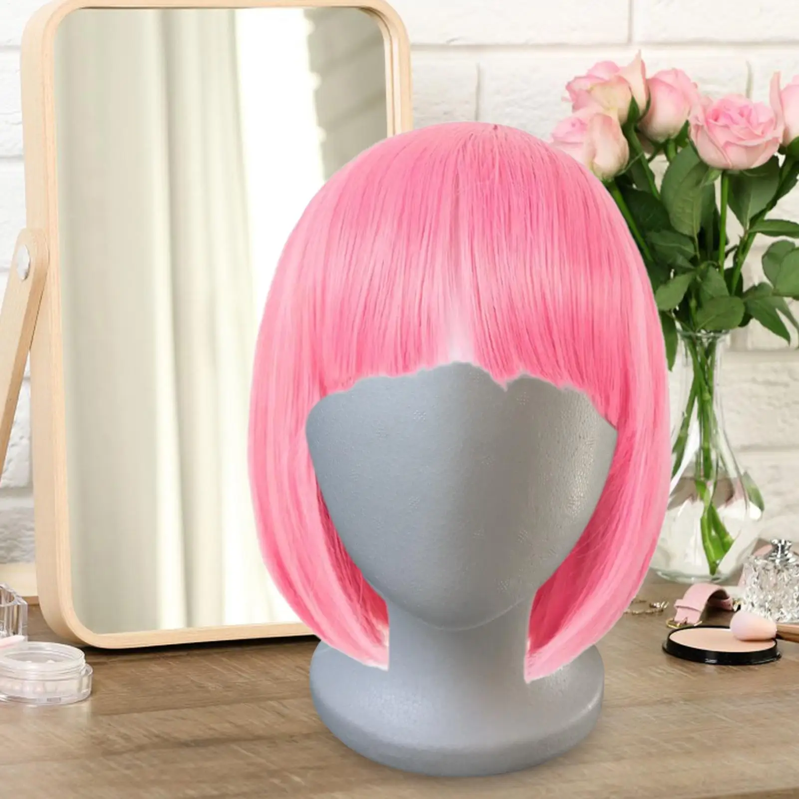 Foam Mannequin Head Faceless Wig Styling Mannequin Head Hair Styling Wig Heads Convenient storage for Beauty Salon Hairdressing thumbnail 2