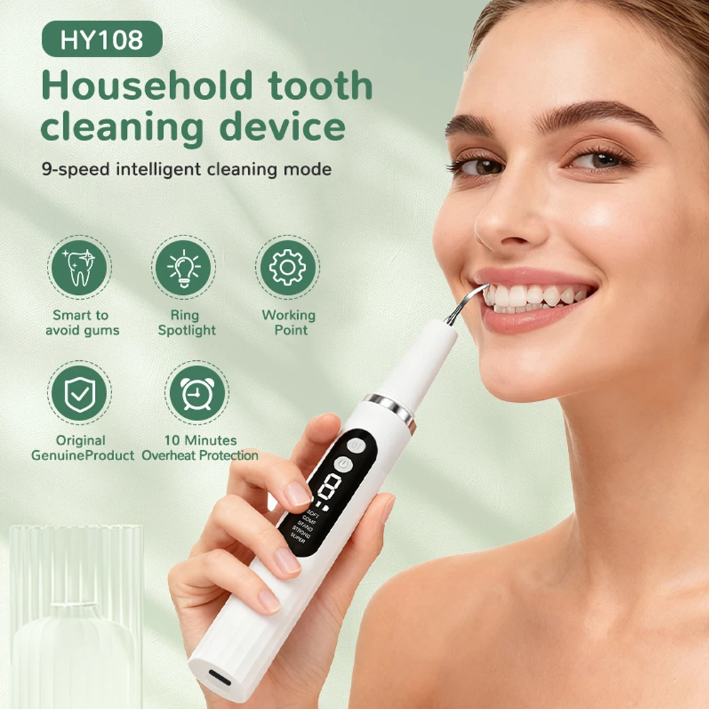 Electric Tooth Cleaner Ultrasonic Dental Scaler With 5 LED Light Plaque Calculus Tartar Remover Oral Care Teeth Cleaning Tools thumbnail 2