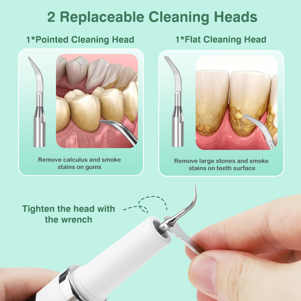 Electric Tooth Cleaner Ultrasonic Dental Scaler With 5 LED Light Plaque Calculus Tartar Remover Oral Care Teeth Cleaning Tools thumbnail 6