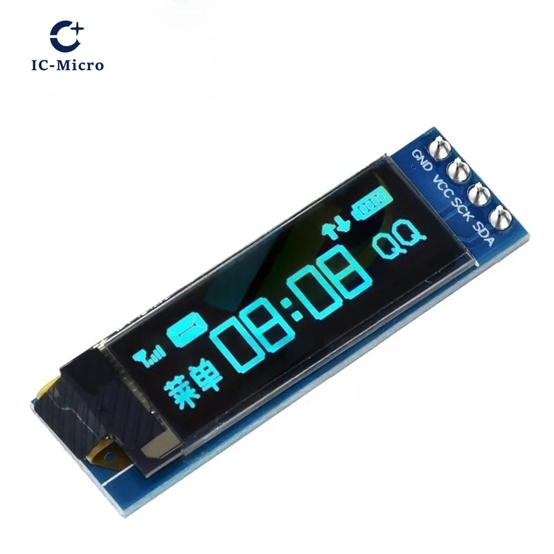 XZG 0.91 inch OLED module 0.91" white/Blue OLED 128X32 OLED LCD LED SSD1306 Display Module 0.91" IIC Communicate for arduino  thumbnail 4