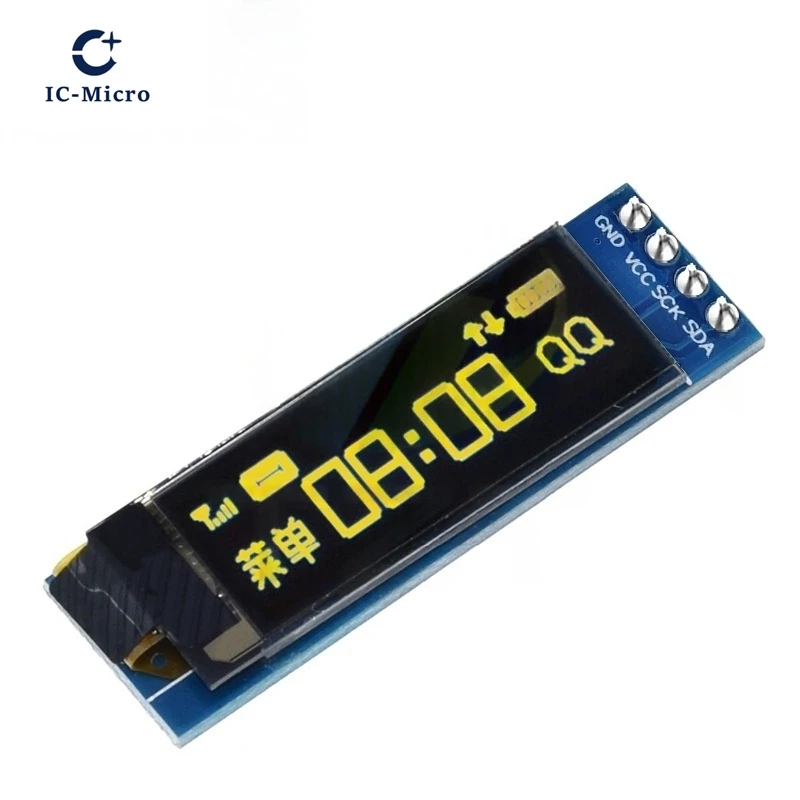 XZG 0.91 inch OLED module 0.91" white/Blue OLED 128X32 OLED LCD LED SSD1306 Display Module 0.91" IIC Communicate for arduino  thumbnail 3