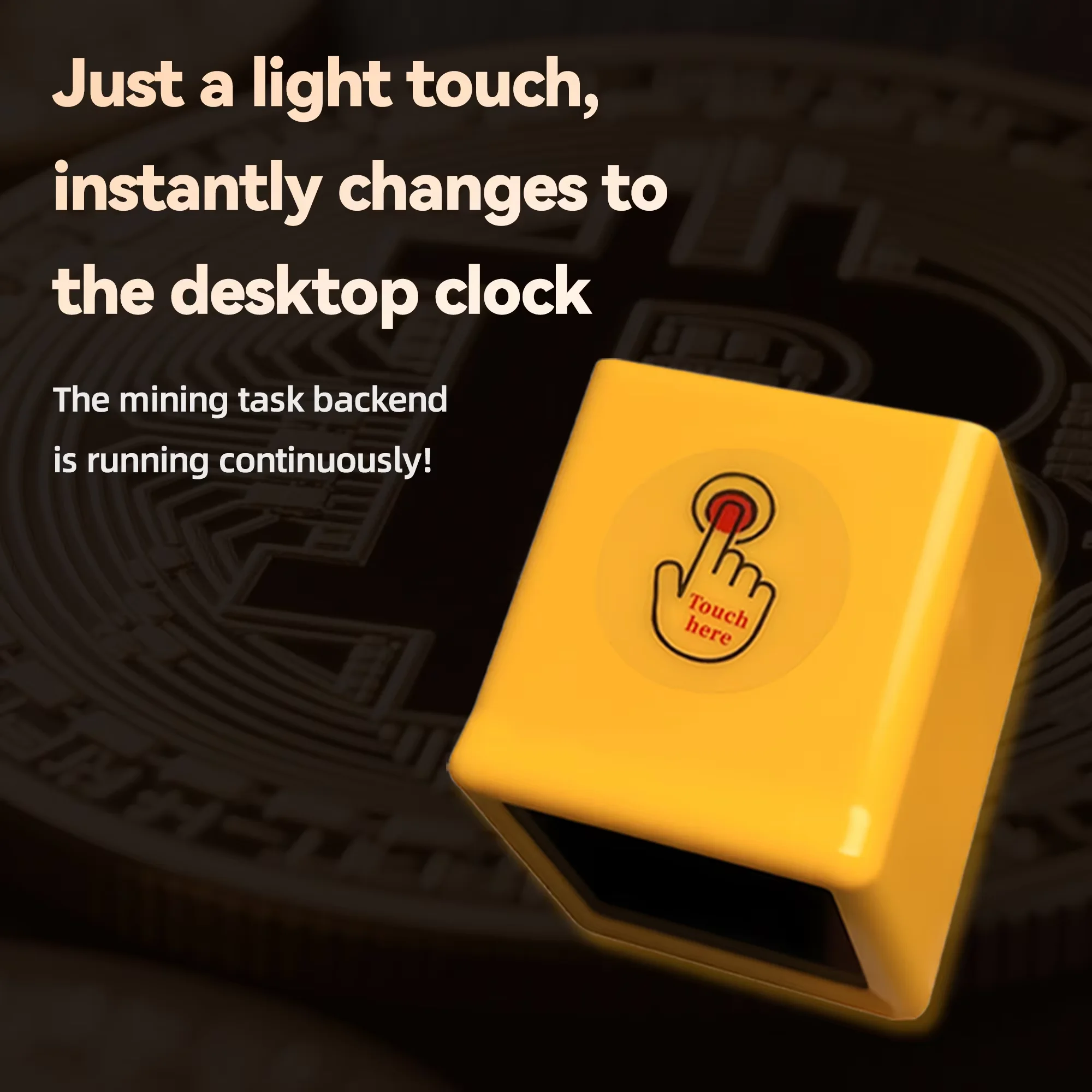 Hashrate1060KH/s Smart TV ESP32 BTC Solo Lottery Miner for computer nerd gift home silent Desktop Clock  Lower Power Consumption thumbnail 2