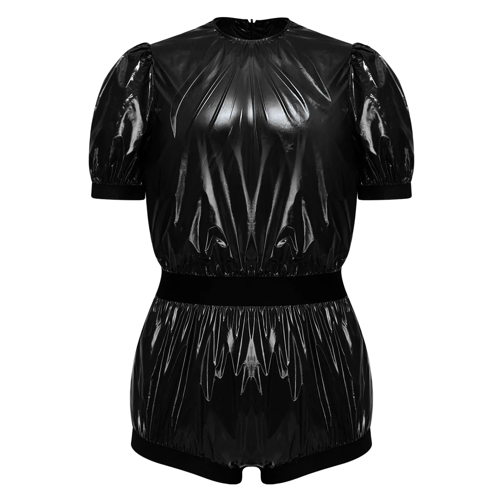 Swimwear Mens Waterproof Shirt Top One Piece Rompers Swimsuit Wet Look Bodysuit T-shirt Blouse Beachwear Raincoat Rave Clubwear thumbnail 4