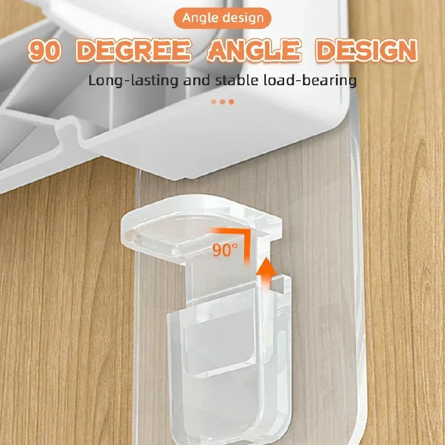 2/5 Kitchen Shelf Support Adhesive Nails Cabinet Partition Bracket Wall Stickers Hooks Home Storage Organization Garden thumbnail 4