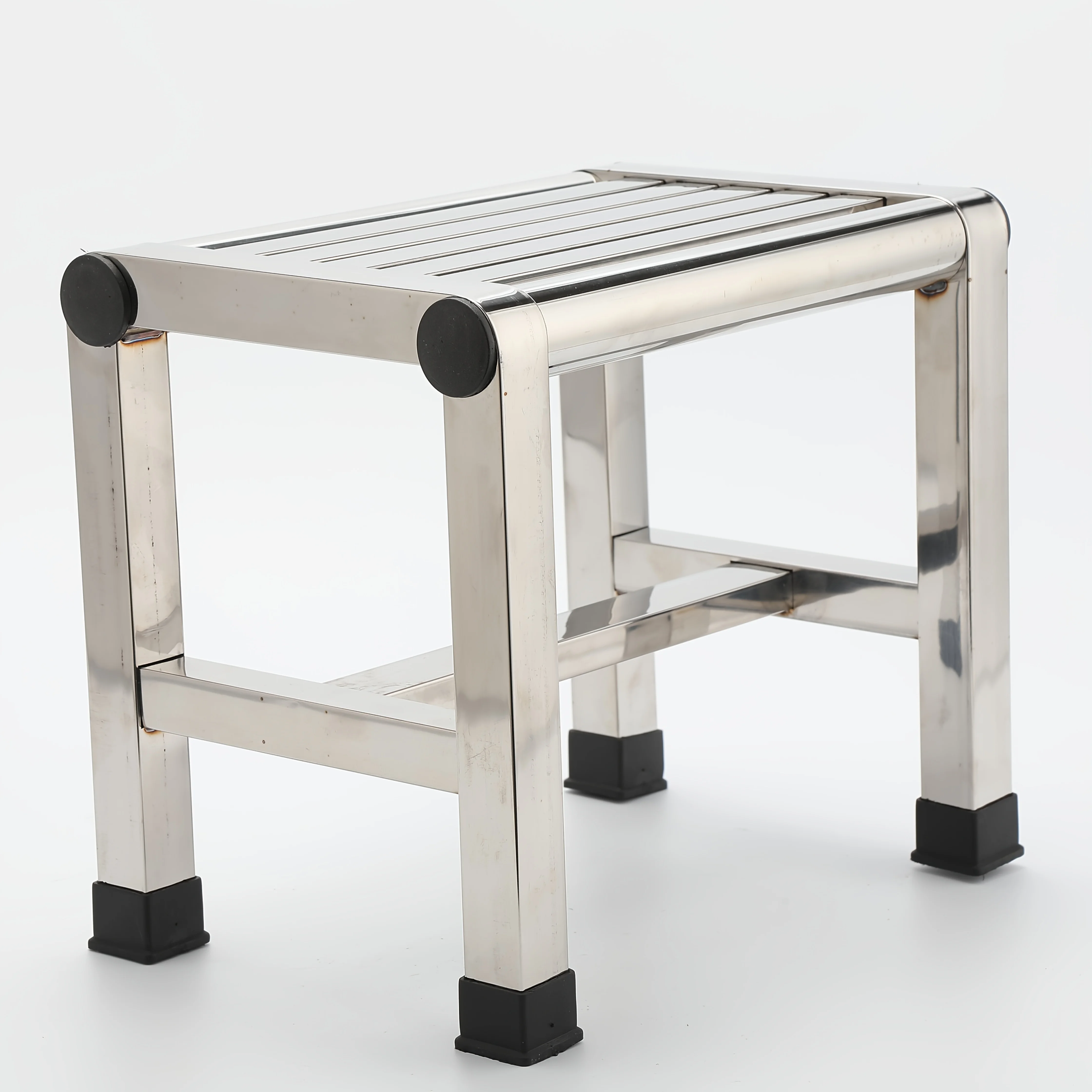 Heavy Duty Square Camping Stool Stainless Steel Waterproof Non-Slip Durable for Indoor Outdoor Use