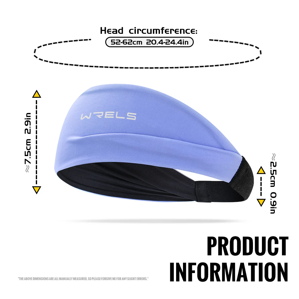 WRELS Anti-Slip Stretch Elastic Gym Fitness Running Yoga Headwrap Breathable Men Women Outdoors Sports Headband Sweatband thumbnail 5