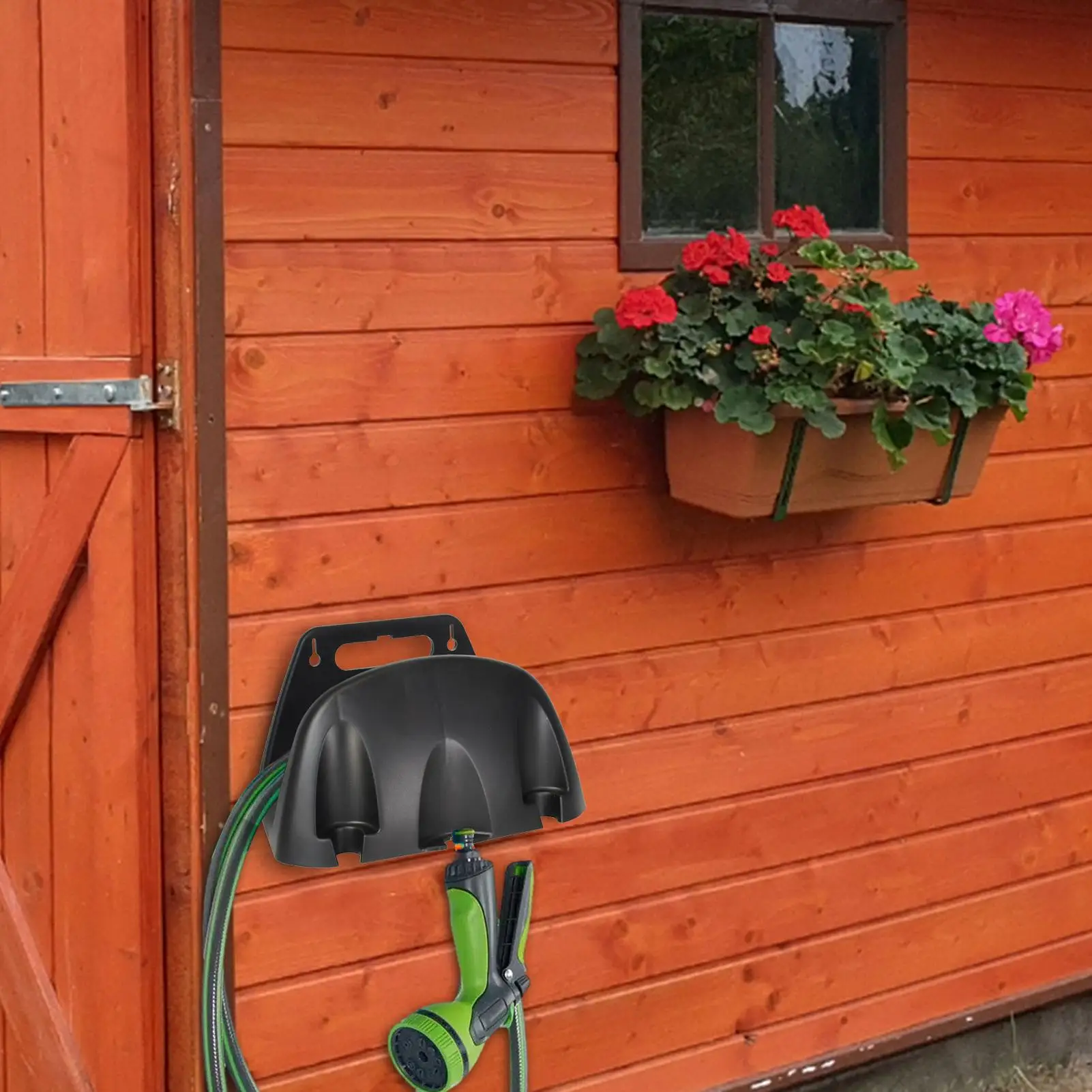 Gardening Water Hose Rack Wall-Mounted Irrigation Tool holder Watering supplies Storage mount for Patio farm yard home outdoor thumbnail 4