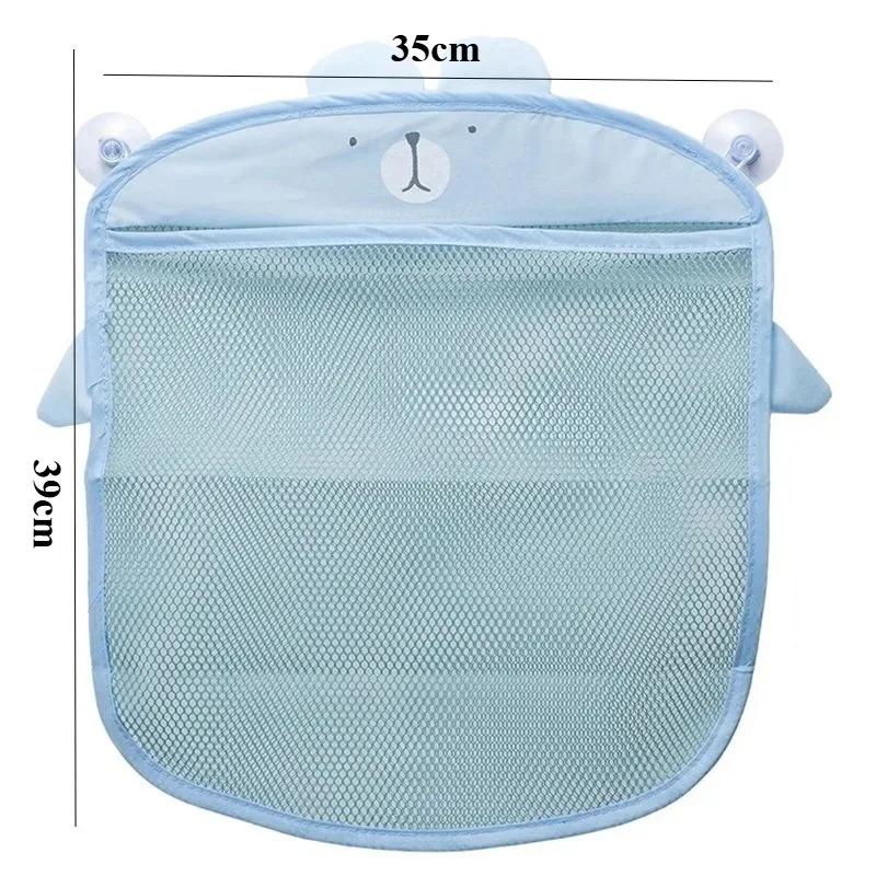 New Cartoon Duck Baby Bathroom Mesh Bag Sucker Design for Bath Toys Kids Animal Shapes Cloth Sand Toys Storage Net Bag thumbnail 3