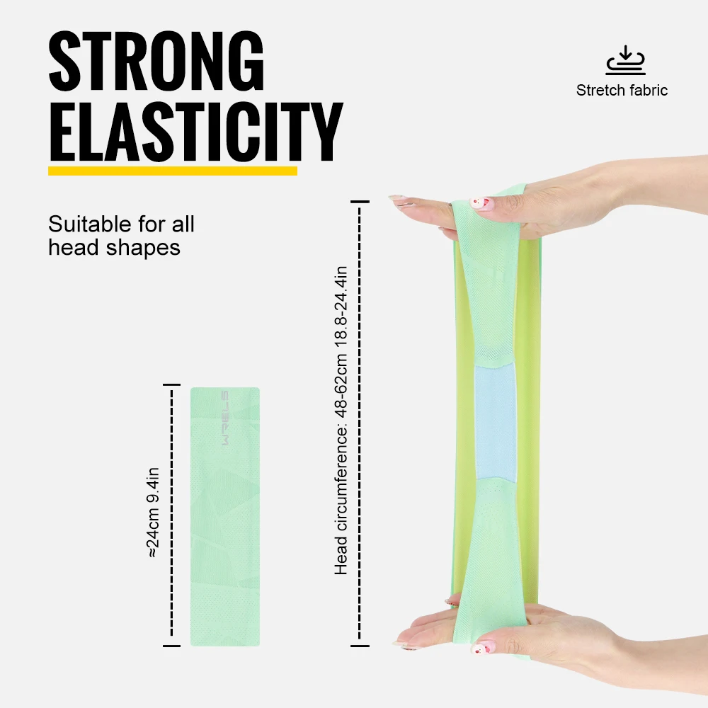 WRELS Sweat Absorbing Headband Breathable Gym Fitness Running Hair Band Quick Dry Elastic Cycling Outdoors Sports Hairband thumbnail 4