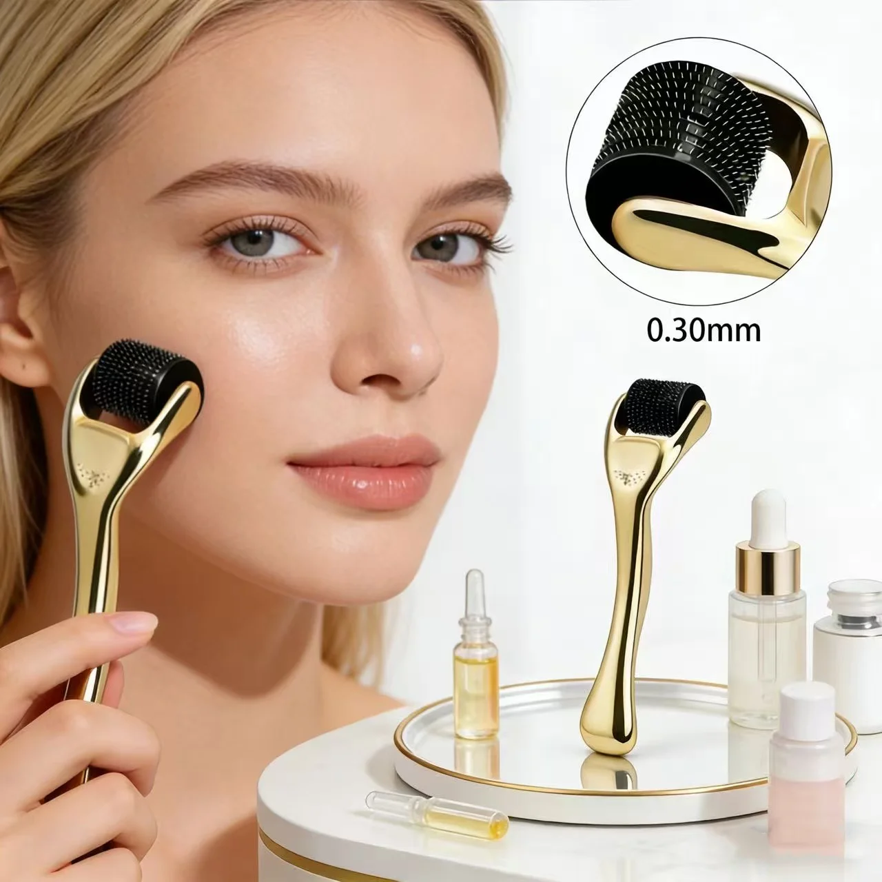 540 Derma Roller Needle Instrument Face Roller Massager Facial Microneedle Roller Massage Skin Care Beauty Household Tools thumbnail 2