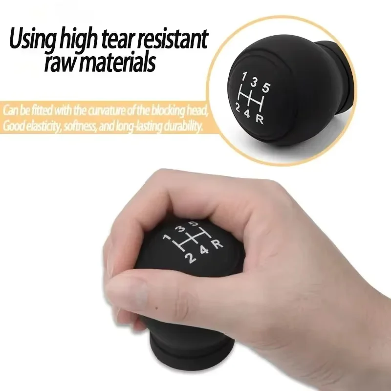 Universal Gear Shift Knob Silicone Cover Gear Rod Protect Case Dustproof WaterProof Lever Handle Skin Nonslip Manual Shifter thumbnail 5