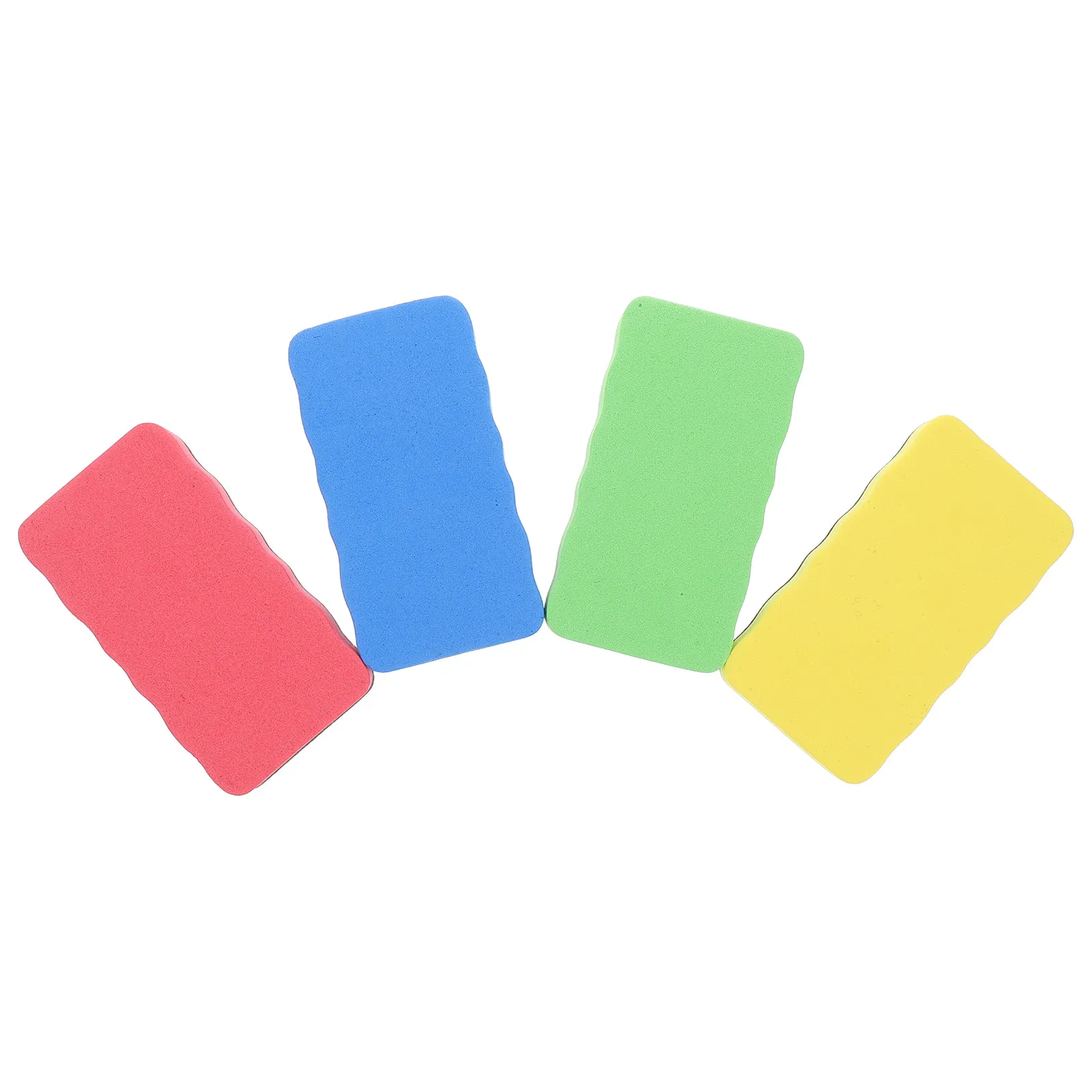 4Pcs Dry Erase Board Erasers Magnetic Whiteboard Erasers Red Yellow Blue Green Classroom Office Home Cleaning Supplies thumbnail 3