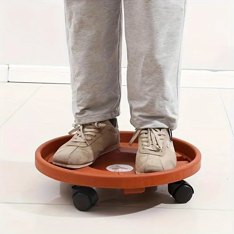 Rolling Plant Stand with Removable Resin Tray, Heavy-Duty Circular Movable Planter Base for Indoor Outdoor thumbnail 3
