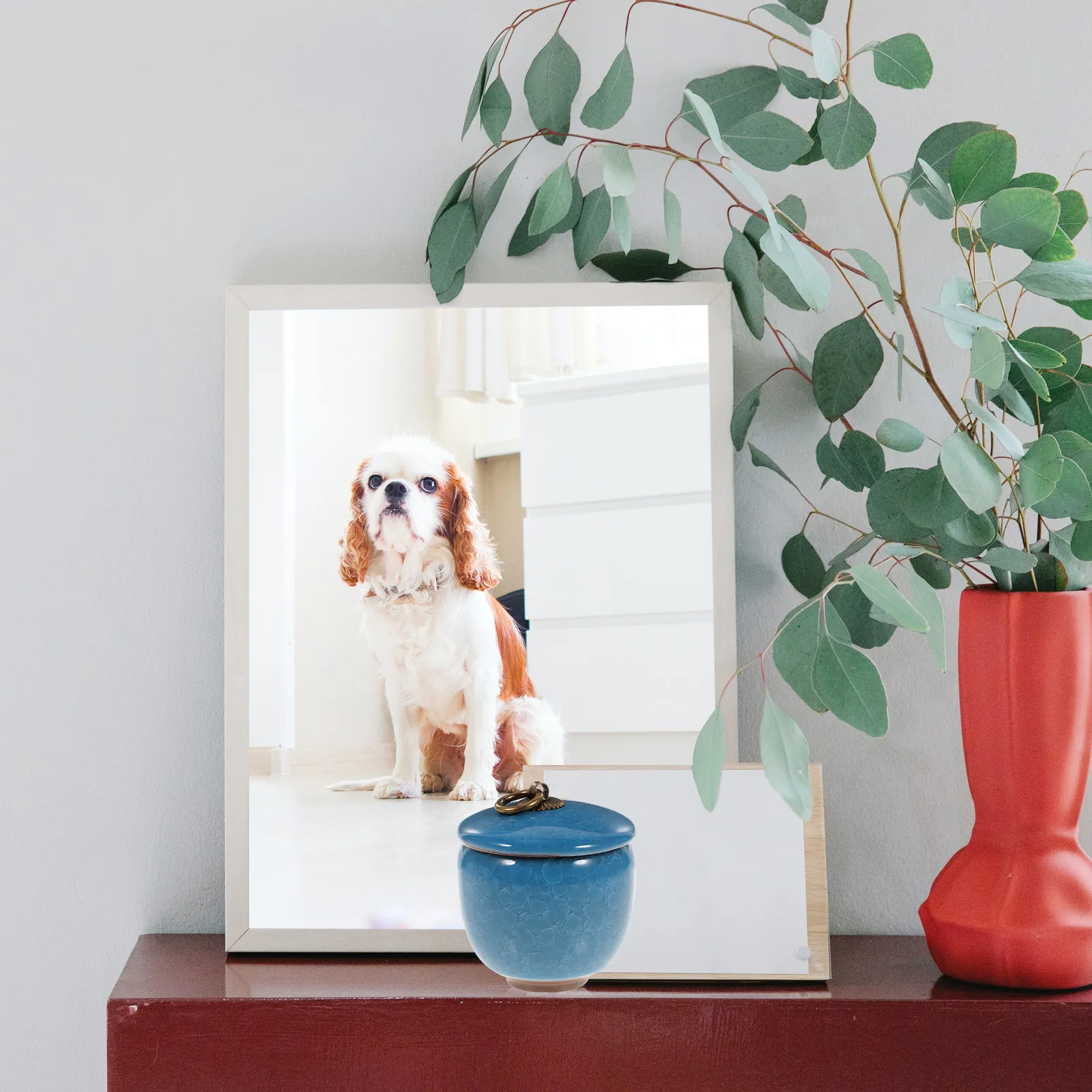 Elegant Minimalist Pet Cremation Urn Ceramic Pet Ash Jar for Dogs Cats Robust Non-Fade Non-Rust Compact Sealed Ashes Holder thumbnail 6