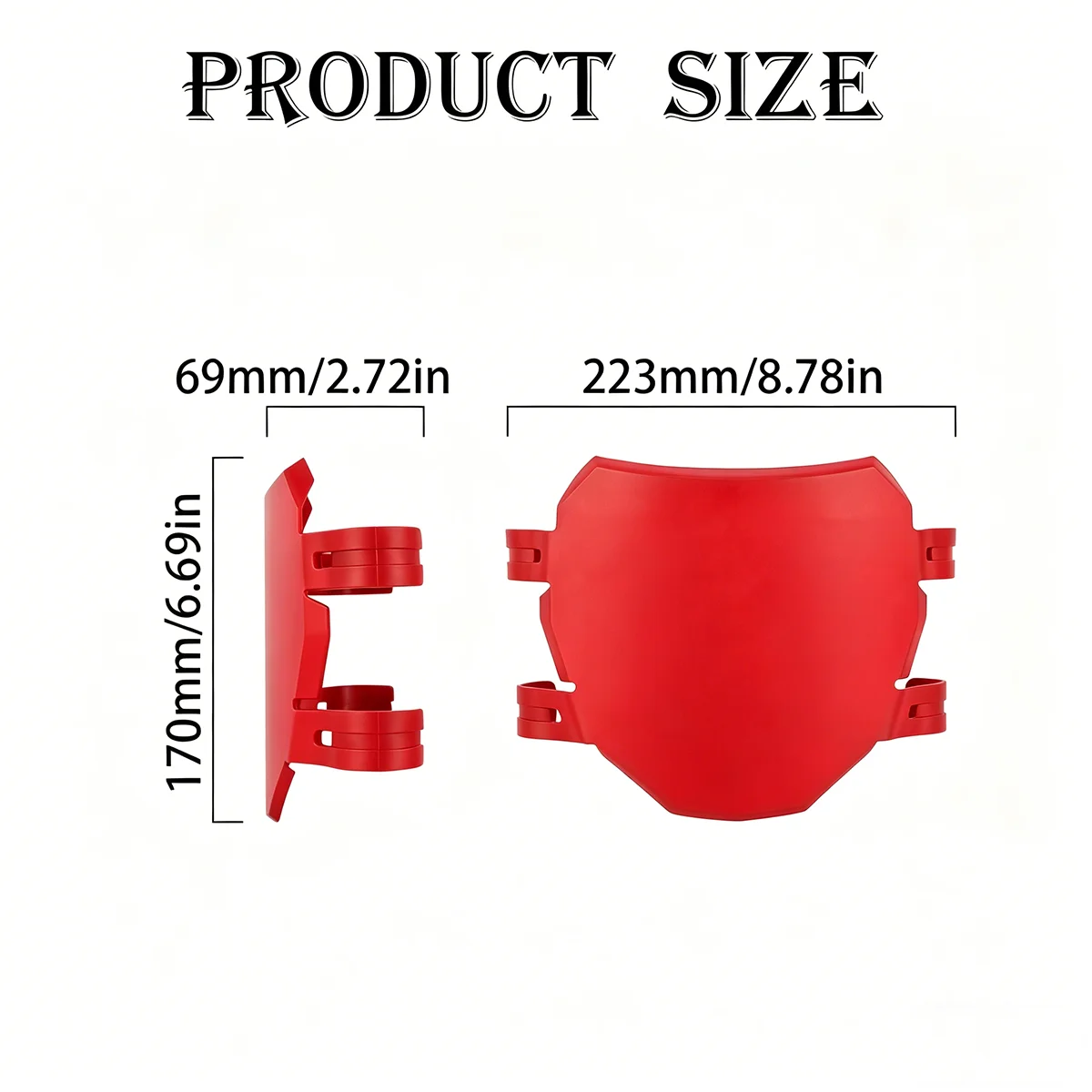 Black PP Plastic Front Number Plate Fairing Cover for Electric Dirt Bike - Durable License Plate Frame Protector thumbnail 3