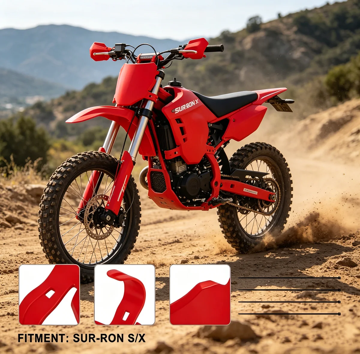 Black PP Plastic Front Number Plate Fairing Cover for Electric Dirt Bike - Durable License Plate Frame Protector thumbnail 2