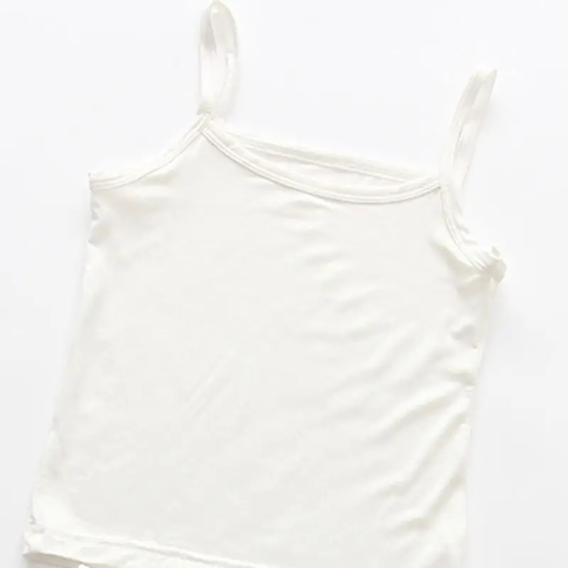 Girls Solid Color Modal Tank Top Soft Breathable Underwear Baby Girl Undershirt Singlet for Sizes 100-160 thumbnail 2