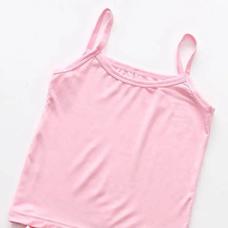 Girls Solid Color Modal Tank Top Soft Breathable Underwear Baby Girl Undershirt Singlet for Sizes 100-160 thumbnail 4