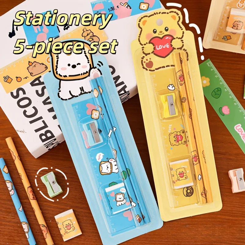 4/8Sets Pencil Stationery Set with Eraser Multipurpose Writing Tool for Student Prize Party Favor School Supply thumbnail 2