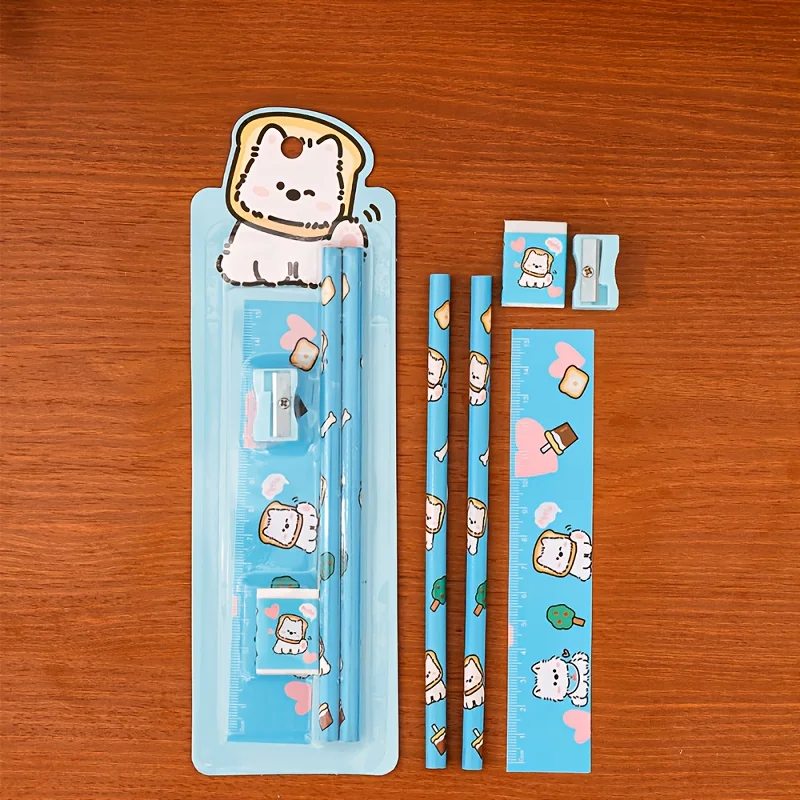 4/8Sets Pencil Stationery Set with Eraser Multipurpose Writing Tool for Student Prize Party Favor School Supply thumbnail 6