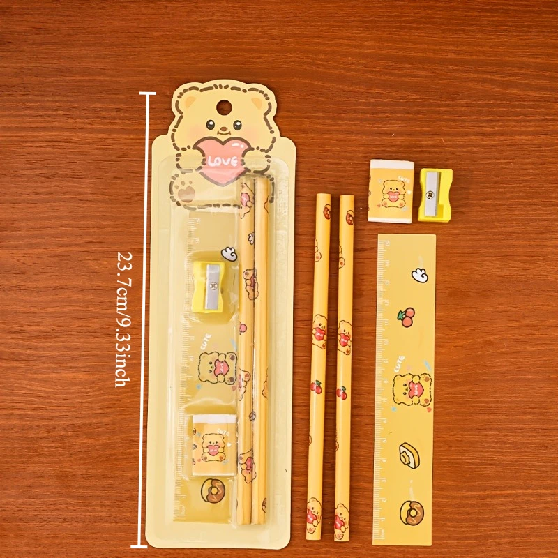 4/8Sets Pencil Stationery Set with Eraser Multipurpose Writing Tool for Student Prize Party Favor School Supply thumbnail 5