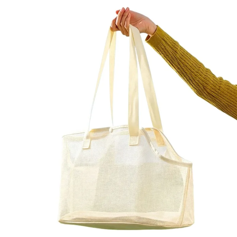 Breathable Mesh Pet Carrier Bag Portable Summer Tote Bag for Small Dogs Cats Rabbits Outdoor Travel Pet Supplies thumbnail 3