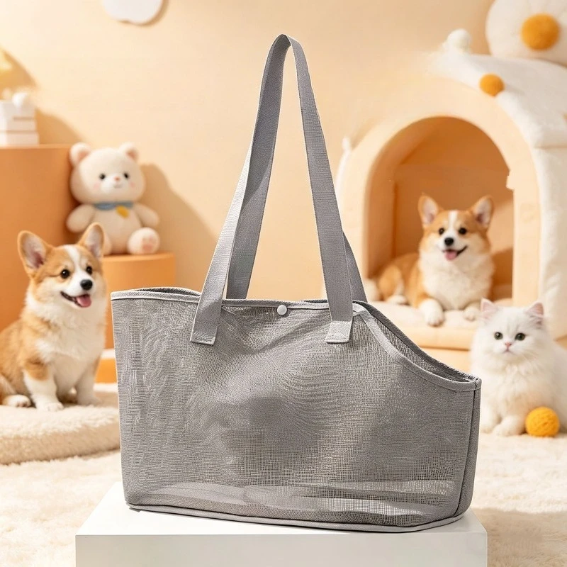 Breathable Mesh Pet Carrier Bag Portable Summer Tote Bag for Small Dogs Cats Rabbits Outdoor Travel Pet Supplies thumbnail 5