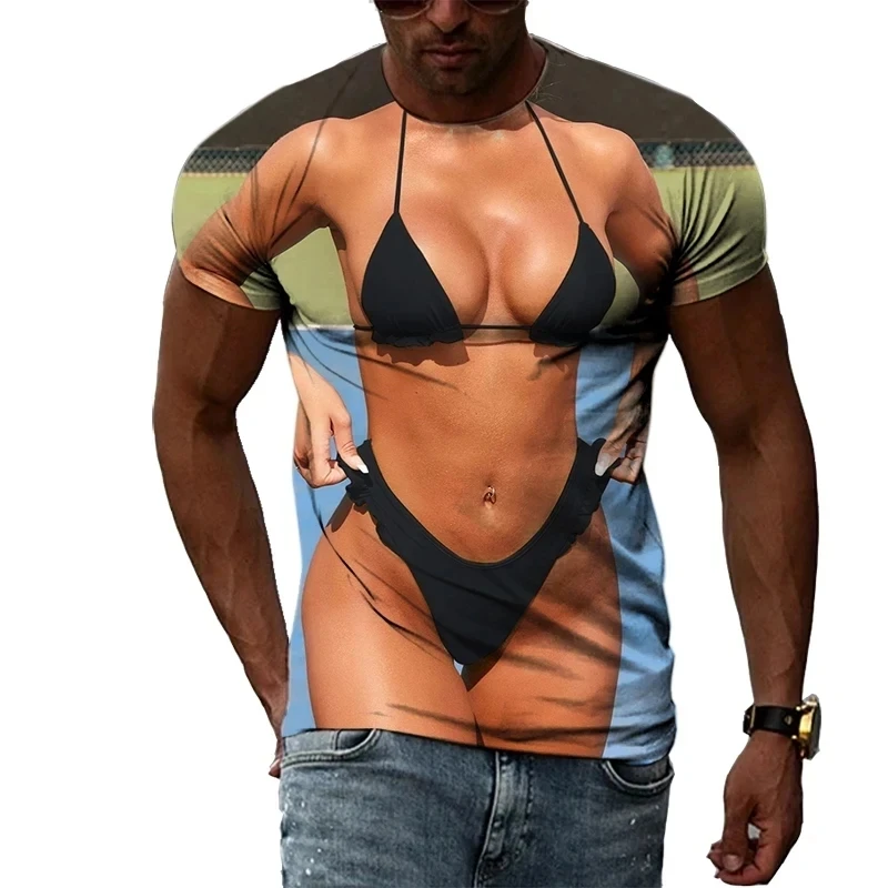 Outdoor Leisure Vacation Tee Shirts Funny Street Harajuku Fashion Loose Personality Tees New Hot Sexy Girls 3d Printed T-shirt thumbnail 3