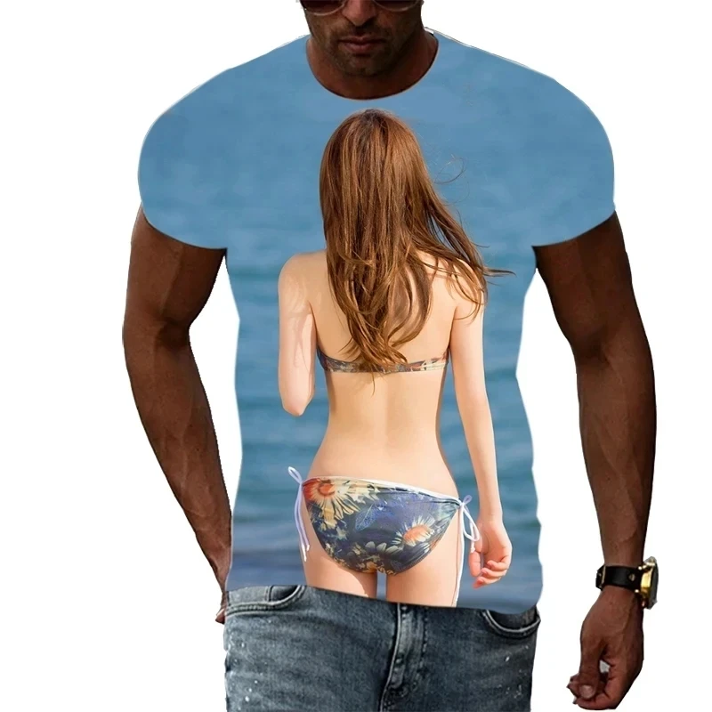 Outdoor Leisure Vacation Tee Shirts Funny Street Harajuku Fashion Loose Personality Tees New Hot Sexy Girls 3d Printed T-shirt thumbnail 5